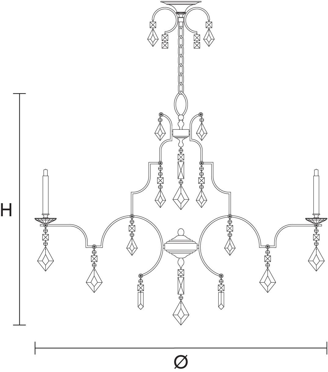 Masiero Люстра прямого света из окрашенного металла с кристаллами Lizzi sun-id-1425951 - Вид №2