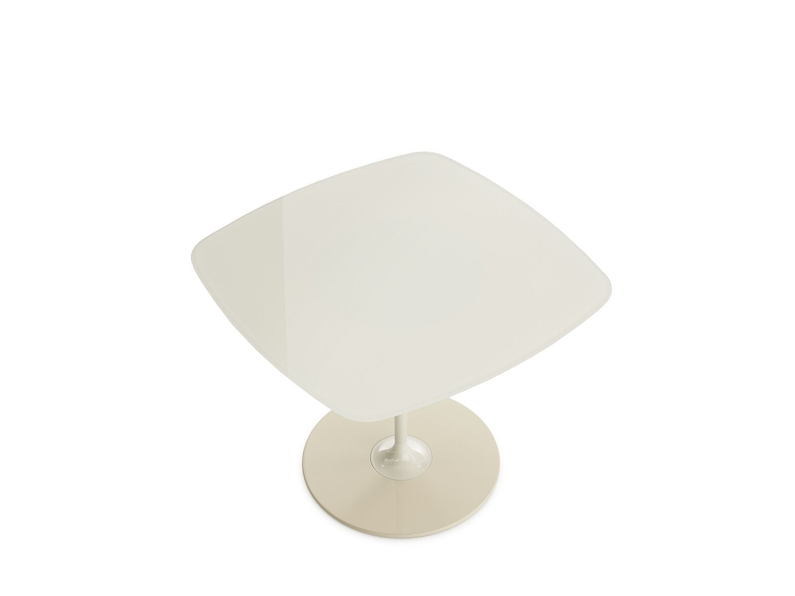 Квадратный журнальный столик с хрустальной столешницей и стальным основанием Kartell Тьерри ARCH-00101470 - Вид №36