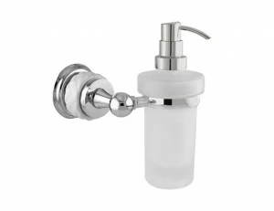 065586.N00.50 Дозатор мыла настенный из белого фарфора Яркий хром