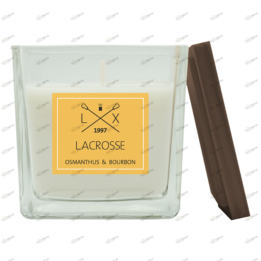 Свеча ароматическая в стекле 8х8 см "Османтус & Бурбон" AMBIENTAIR  00-3880964 Коричневый 