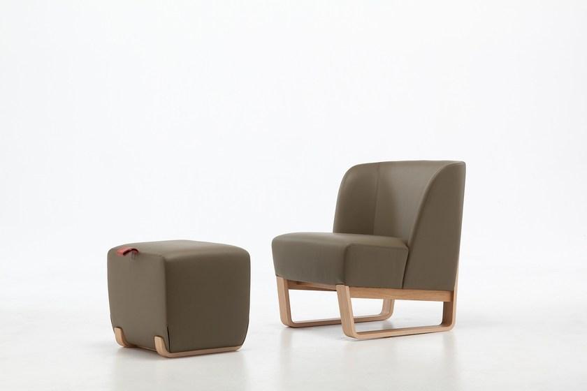 Very Wood Пуф из мягкой кожи Skid sun-id-1444084 - Вид №5