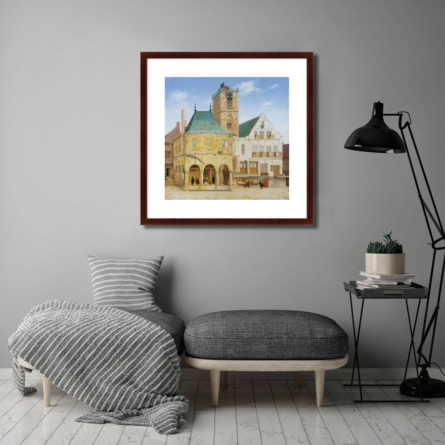 Картина в раме 78,5х78,5 см The Old Town Hall of Amsterdam, 1657г. КАРТИНЫ В КВАРТИРУ  264152 Бежевый;голубой;разноцветный  - Вид №2