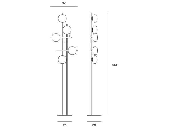 Металлический торшер с диммером Miloox слиток ARCH-00133945 - Вид №2