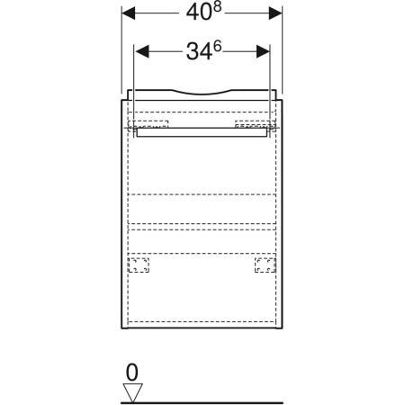 862040000 Шкафчик для раковины Geberit Renova Compact, с одной дверью, с укороченным вылетом Geberit  - Вид №12
