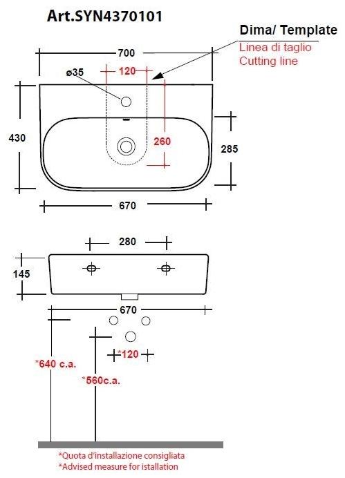 Подвесная раковина настенная овальная Olympia Ceramica Synthesis eco белая sun-id-1475205 - Вид №8