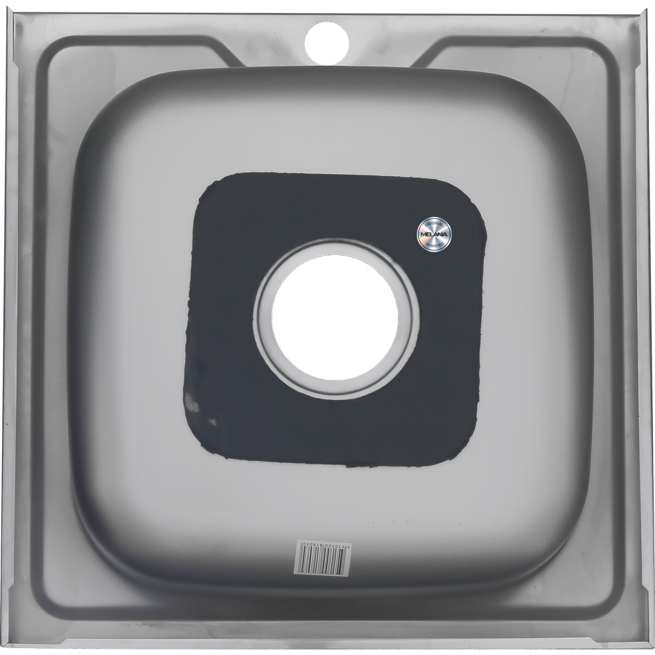 Мойка 5050 MELANA 0,6/160 ДЕКОР накладная квадратная с сифоном (143D t *15) 143D t (*15) - Вид №2