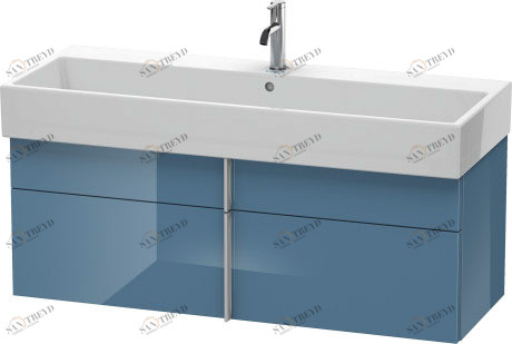 VA650904747 Тумбочка подвесная Vero Air #VA6509 1184 x 431 мм Каменно-синий глянцевый лак Duravit