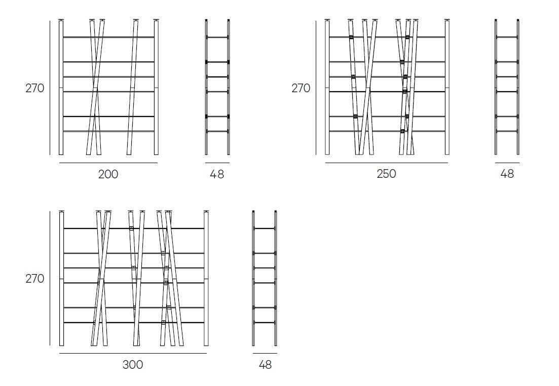 Оловянный книжный шкаф с деревянными полками Henge WEB ARCH-00083182 - Вид №30