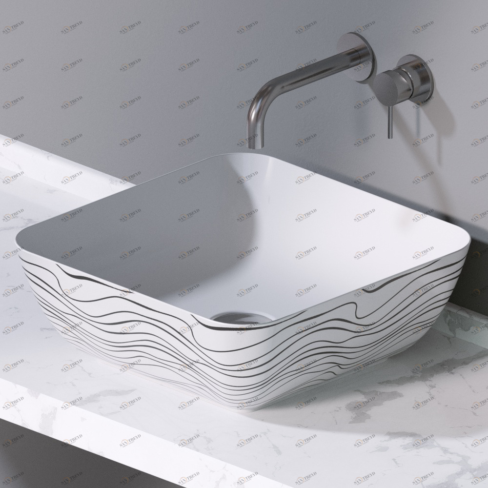 L602410 Накладная раковина на столешницу  прямоугольная A. e T. Italia ELITE AeT ITALIA