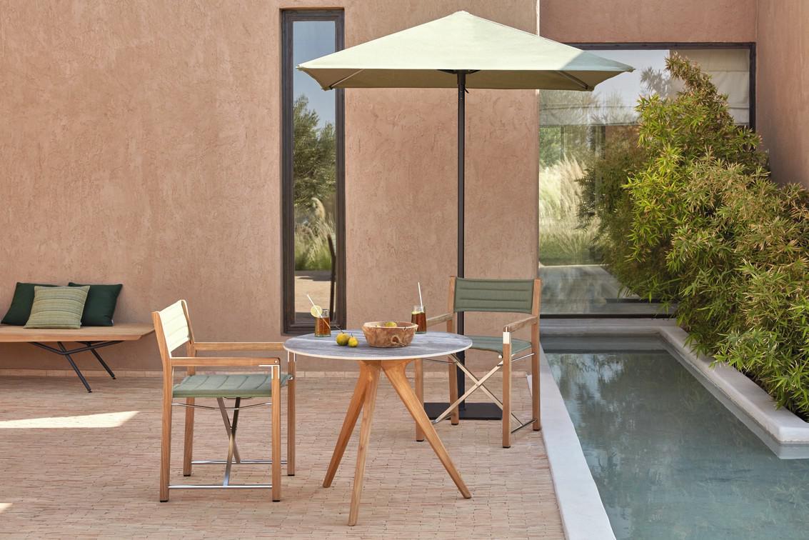 MNST972 Обеденный стол teak ⌀148см Manutti Torsa - Вид №32