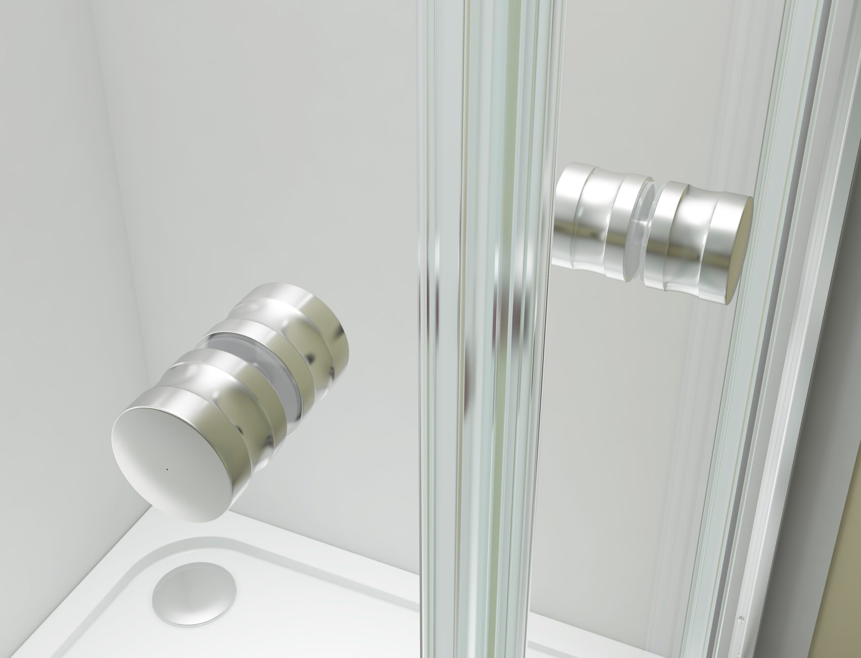 Торцевая панель для монтажа с дверью A1207E0 Merlyn Ionic Хромированный  - Вид №2