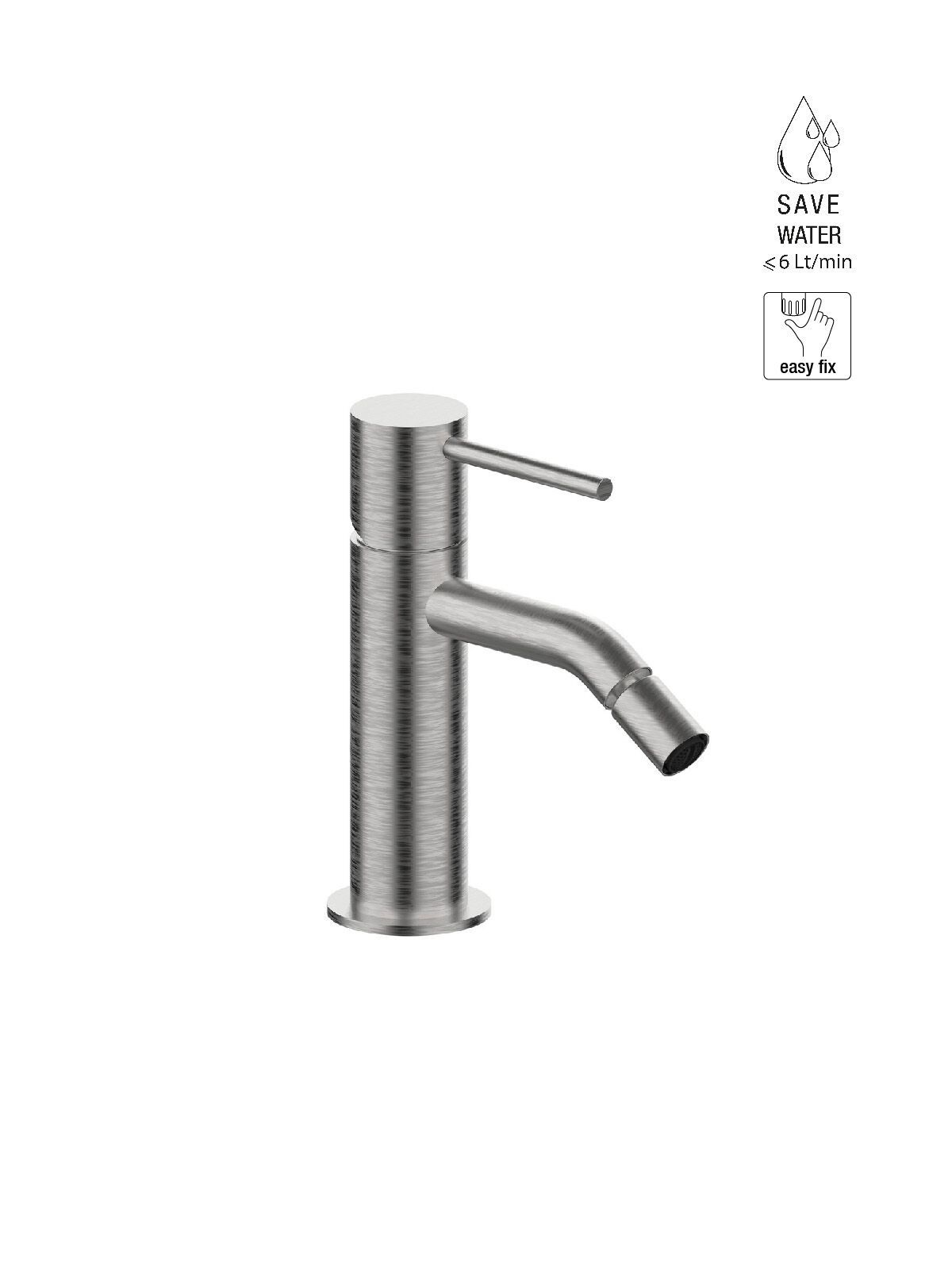 Однорычажный смеситель для биде из нержавеющей стали с ограничителем расхода Rubinetterie Frattini Pepe XL 316 ARCH-00125526 - Вид №4