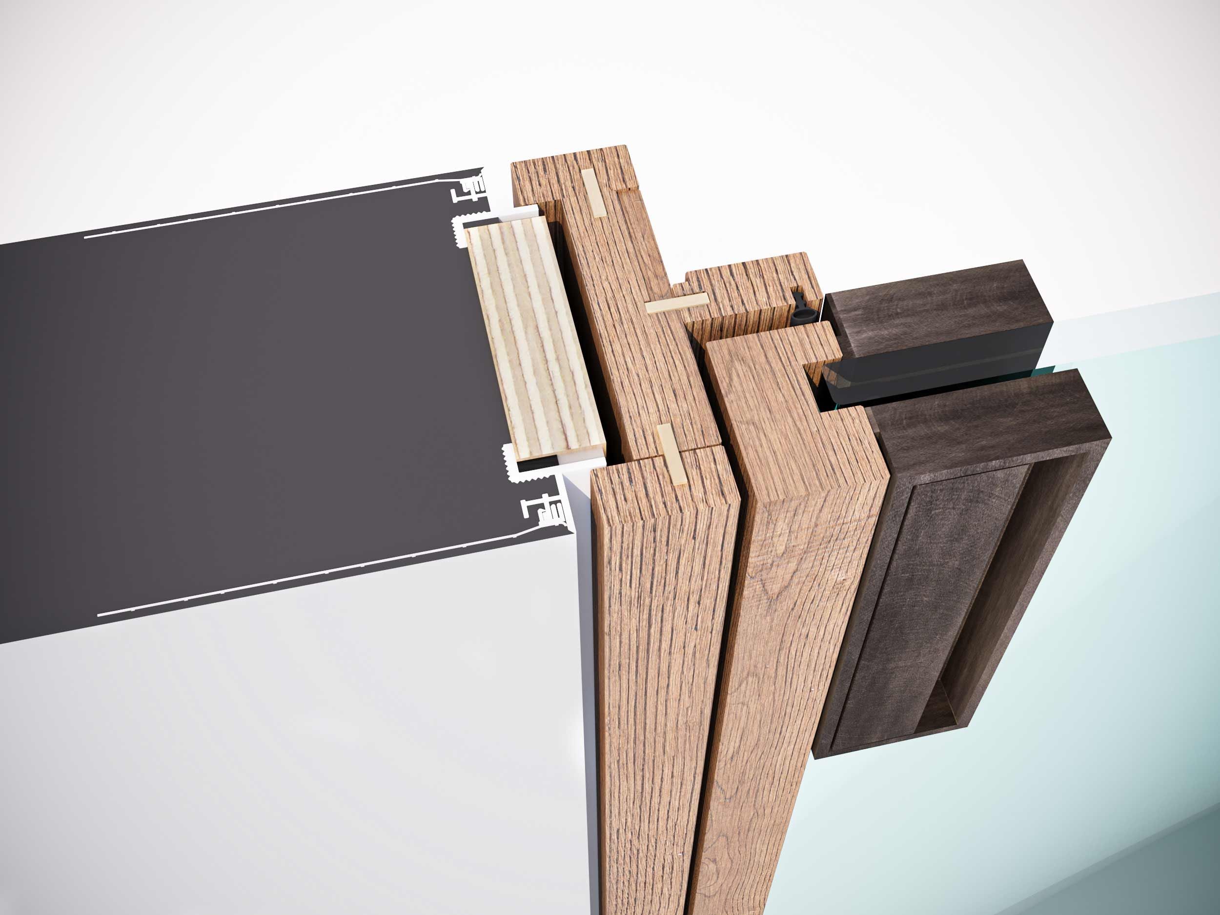 Деревянные и стеклянные распашные двери Carminati Skyline System ARCH-00142847 - Вид №9