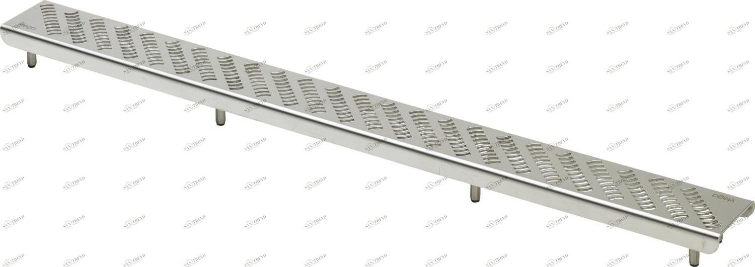 Канализационная арматура  Решетки  Душевые лотки, прямоугольные  Плоские решетки VIEGA 589 660 1) Модель 4971.31 Santreyd 