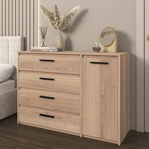 Комод Лион 4 ящика 120x84x41,6 см ЛДСП цвет дуб комано 89428041 STLM-2112715