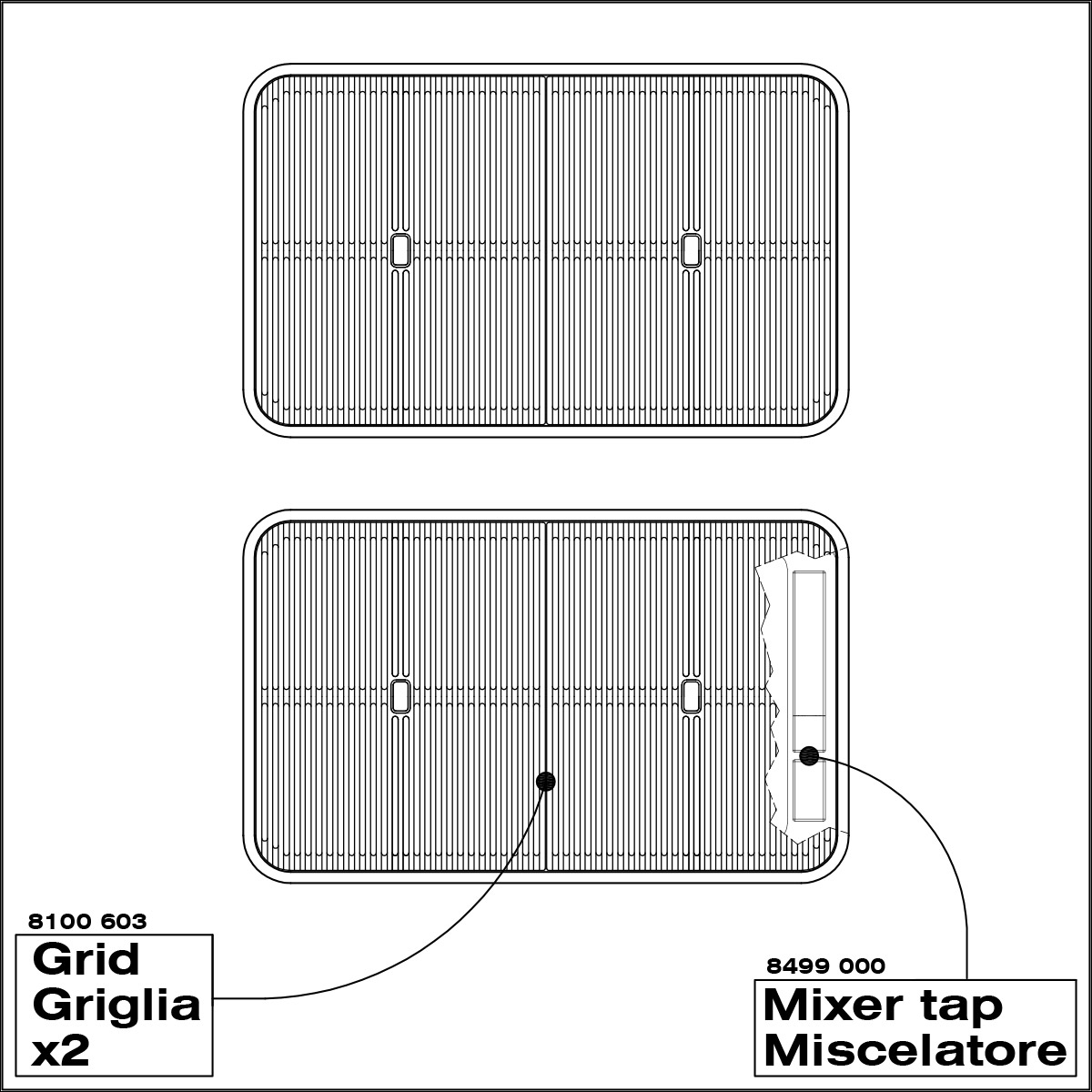 1491059 Раковина Triplo Invaso Workstation - 1491059 Undermount Fosterspa  - Вид №4