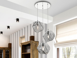 086411 Подвесной светильник Ø60 3L E27 хром Schuller Petra