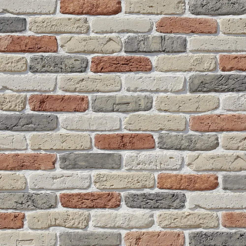 89338155 Камень искусственный Monte Alba Берген Брик бежевый с серыми и красными прокрасами 0.672 м² STLM-1015775