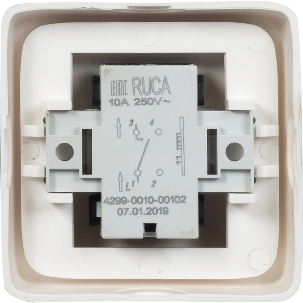 Выключатель накладной Ruca 1 клавиша, цвет белый 82198923 STLM-2119108 Santreyd ЛЦ - Вид №3
