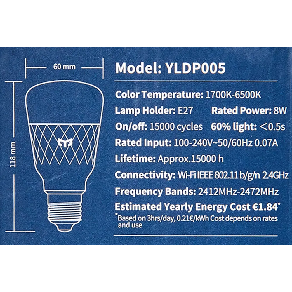 Лампа умная светодиодная Yeelight E27 200-240 В 10 Вт груша матовая 800 лм регулируемый цвет света RGBW для диммера 89193415 STLM-2194174  - Вид №12