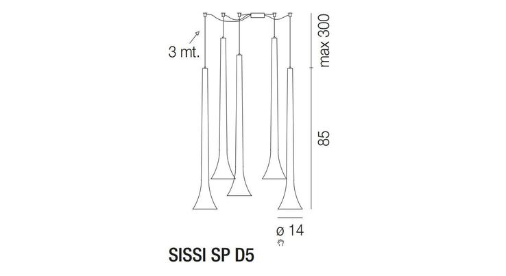Vistosi SISSI SP D5 AL NE подвес 108962 - Вид №3