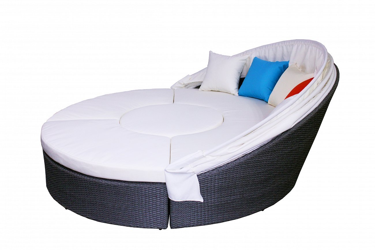 Лаунж зона круглая с тентом Look around MARYARD ПЛЕТЕНАЯ 014239 Белый;серый  - Вид №2