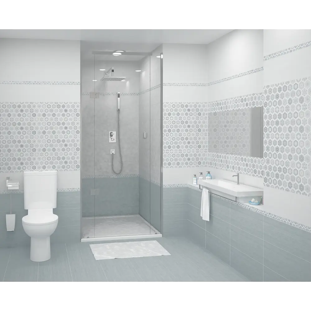 Плитка настенная Azori Riviera Light 20.1x50.5 см 1.52 м² цвет серый STLM-2080529 - Вид №1