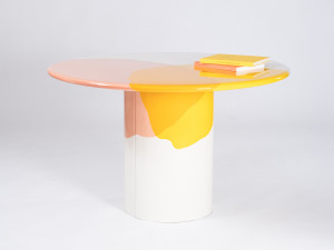 Круглый обеденный стол из эмалированной стали