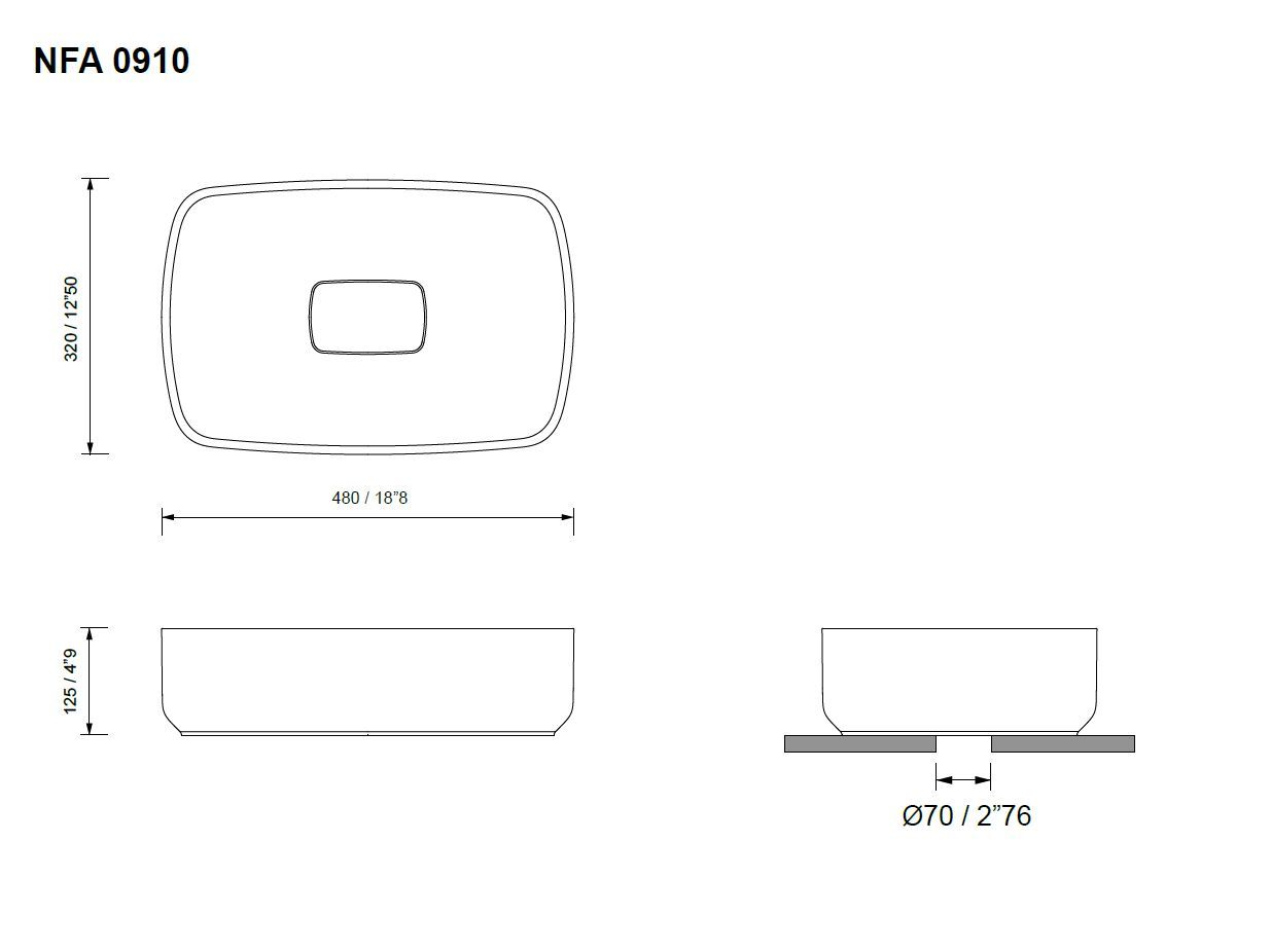 Прямоугольная столешница из твердой поверхности MOMA Design Водяная лилия ARCH-00135433 - Вид №3