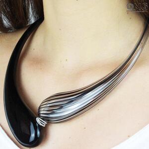 988 ORIGINALMURANOGLASS Набор украшений Коллекция Дениз - высокая филигрань - муранское стекло OMG 21 см