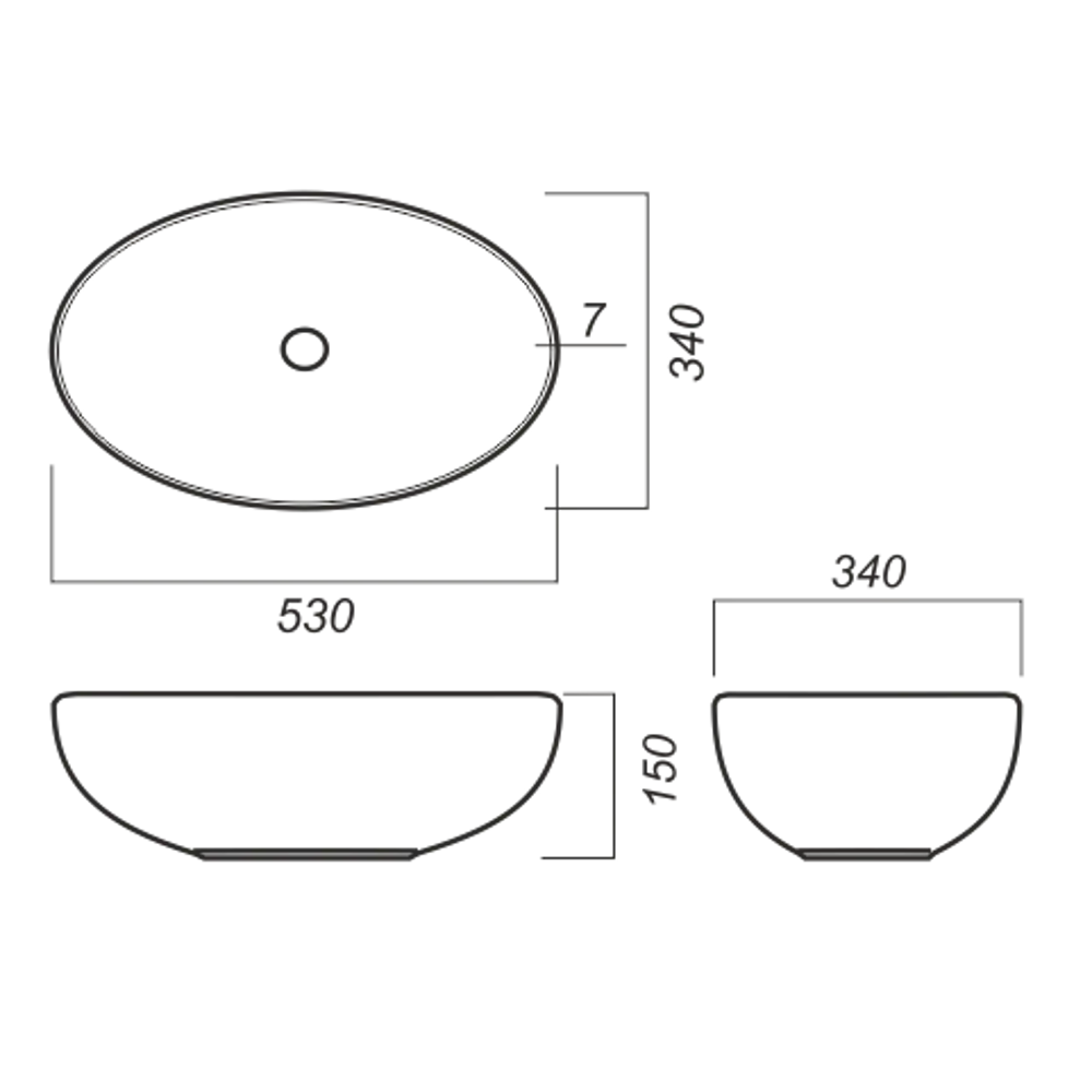 Раковина Sanita Luxe Ringo Slim накладная 53 см 82623926 STLM-2166476 - Вид №5