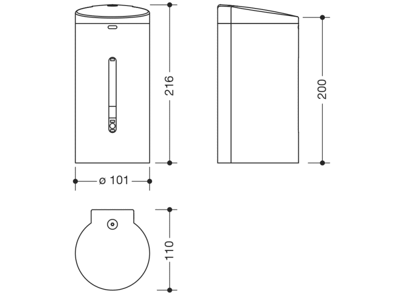950.06.102XA Сенсорное электронное дезинфицирующее средство и дозатор мыла HEWI USA Produkte  - Вид №1