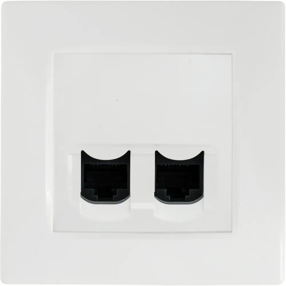 Компьютерная розетка Legrand Etika двойная RJ45 Cat 5e белая 82496519 STLM-0028704 - Вид №3