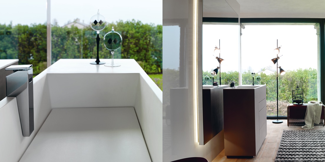 Комбинация ванной комнаты T02 в отделке Short 100 Milltek/32 ECOMALTA ARGILLA  MILLDUE TOUCH TOUCH02 - Вид №1