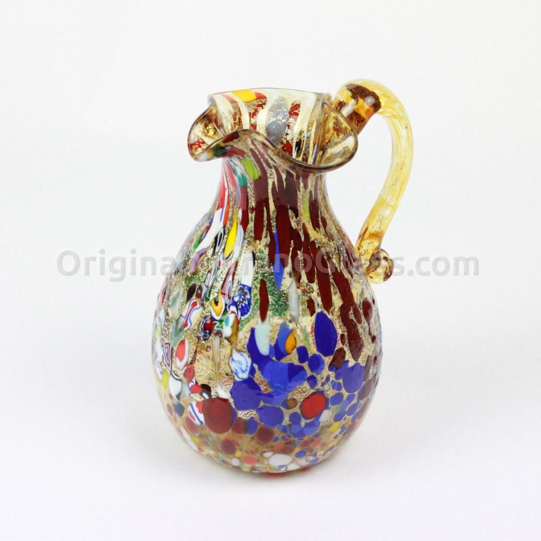 611 ORIGINALMURANOGLASS Кувшин для вина и воды Arlecchino - муранское стекло OMG 13 см  - Вид №1