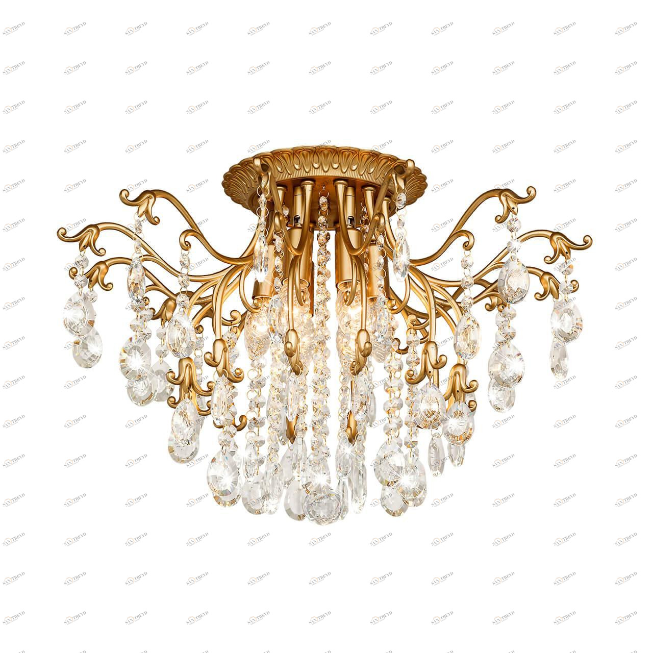 Потолочная люстра Silver Light Clare 734.58.6 SILVER LIGHT ДИЗАЙНЕРСКИЕ, CLARE 181822 Золотой 