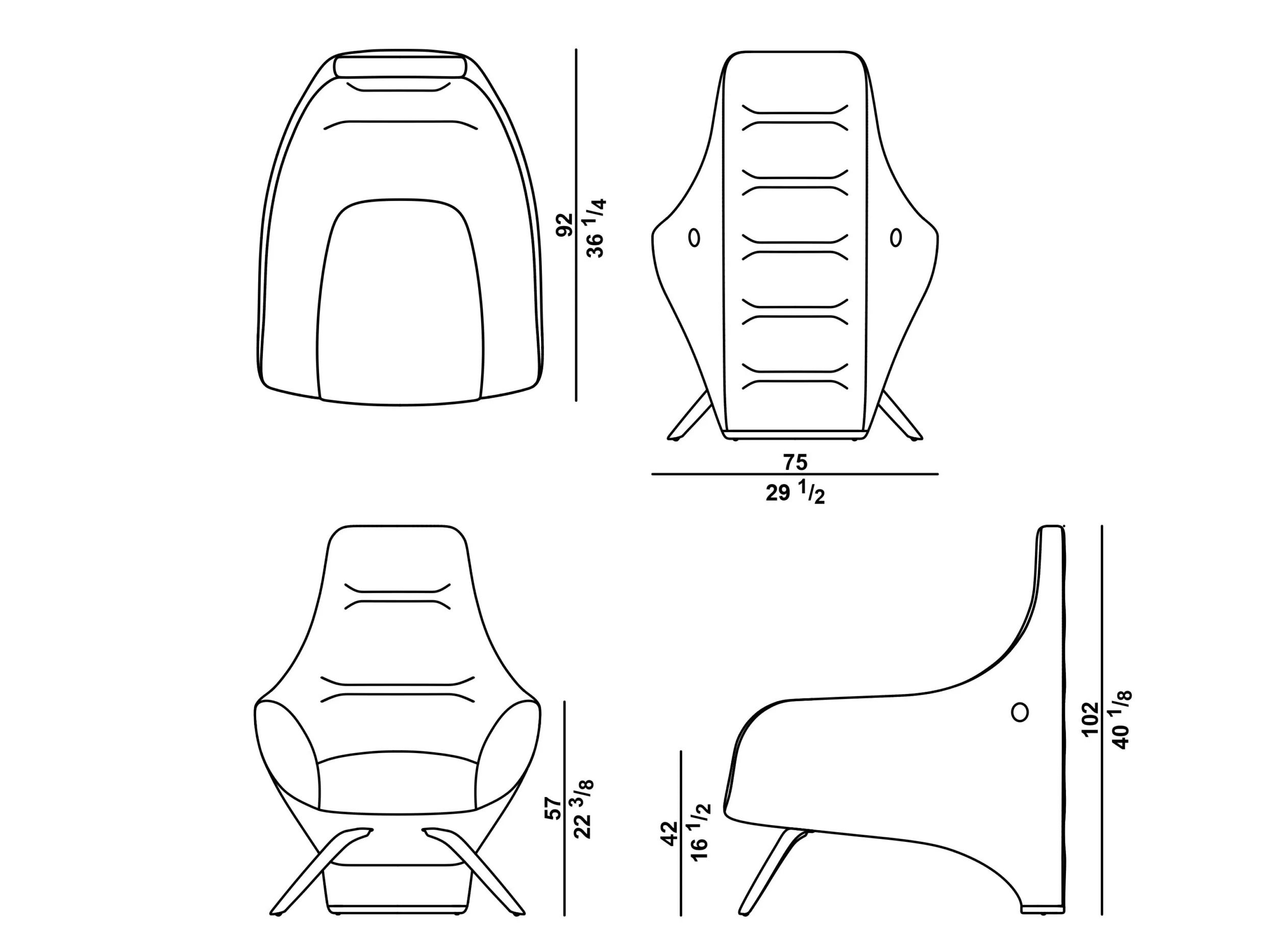 Кожаное кресло с подлокотниками 29 MILANO Sky High ARCH-00025060 - Вид №6
