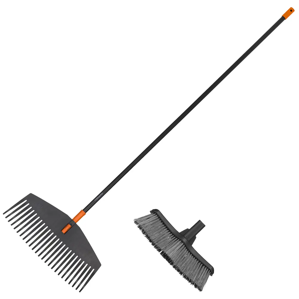 Набор Fiskars Solid грабли веерные 25 зубьев, метла для уборки 82599622 STLM-2068937 