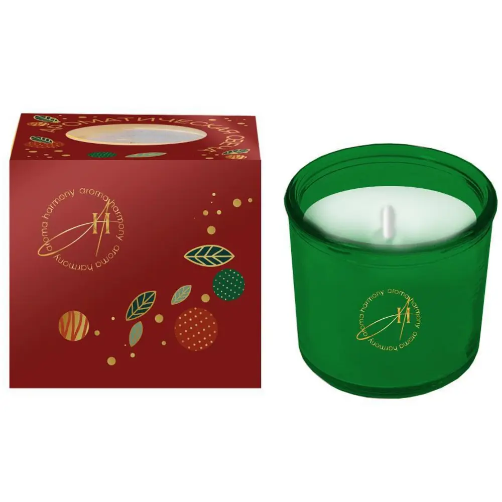 Свеча в стакане Aroma Harmony Вишневый пирог 5.5 см цвет зеленый 89440830 STLM-2158111 