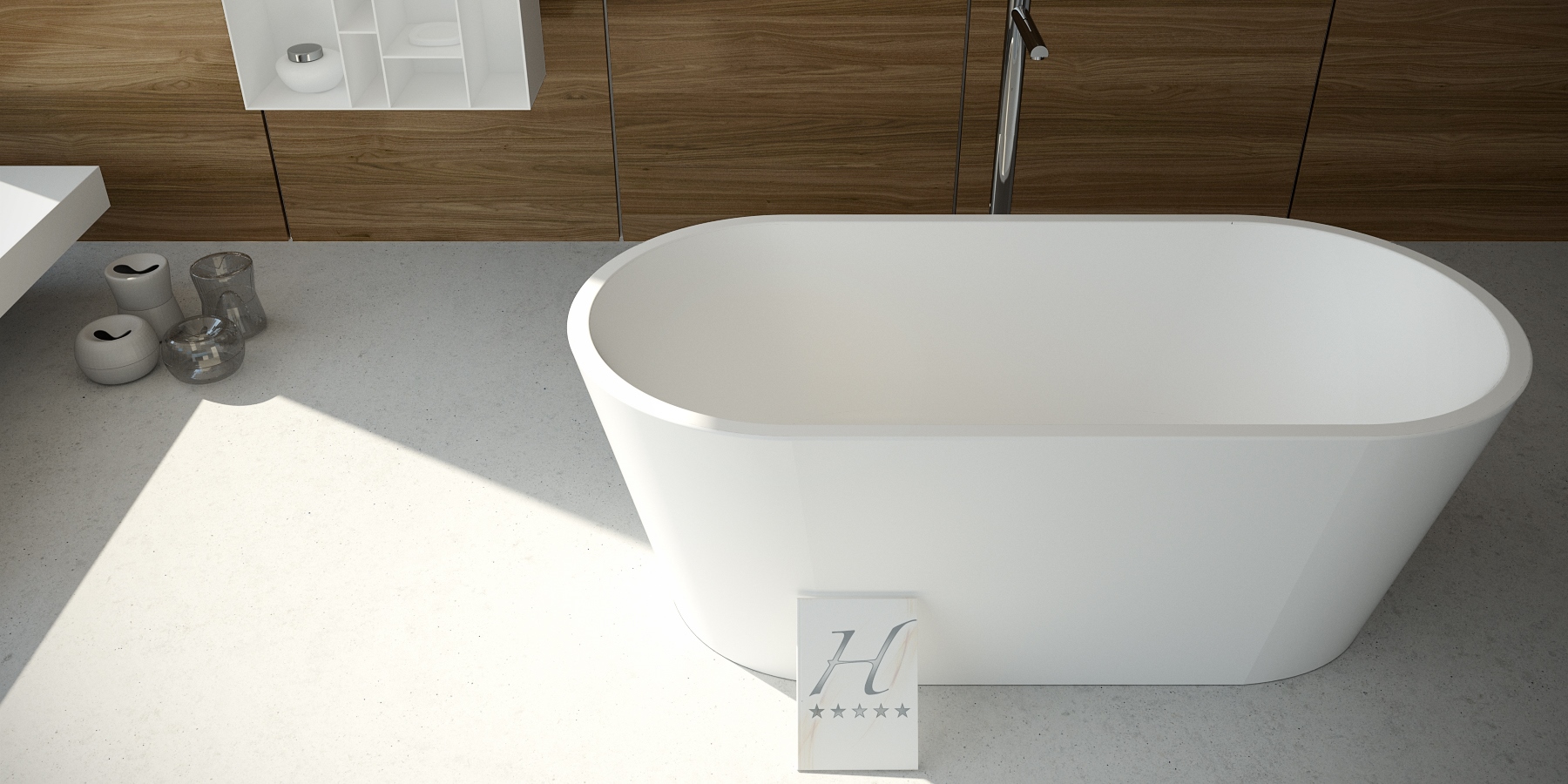 Dimasi Ванна овальная отдельностоящая Diamond Tub белая DMT0304 - Вид №1