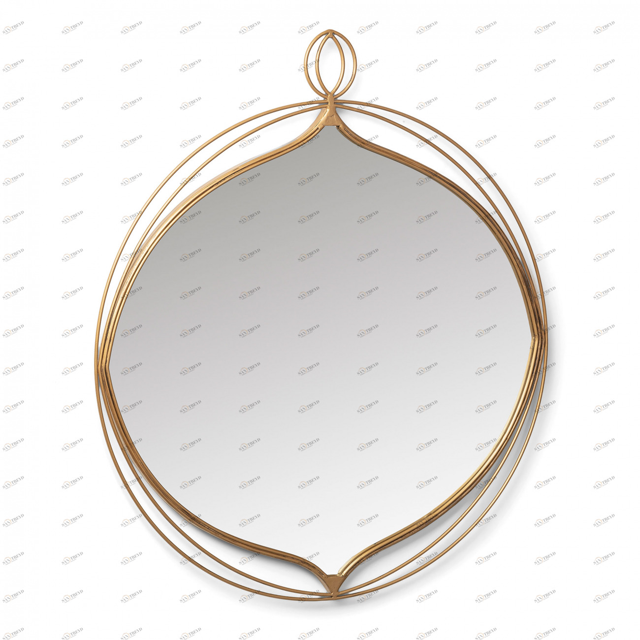 Зеркало золотое овальное в металлической раме Starboard от La Forma LA FORMA ДИЗАЙНЕРСКИЕ 299220 Золото 