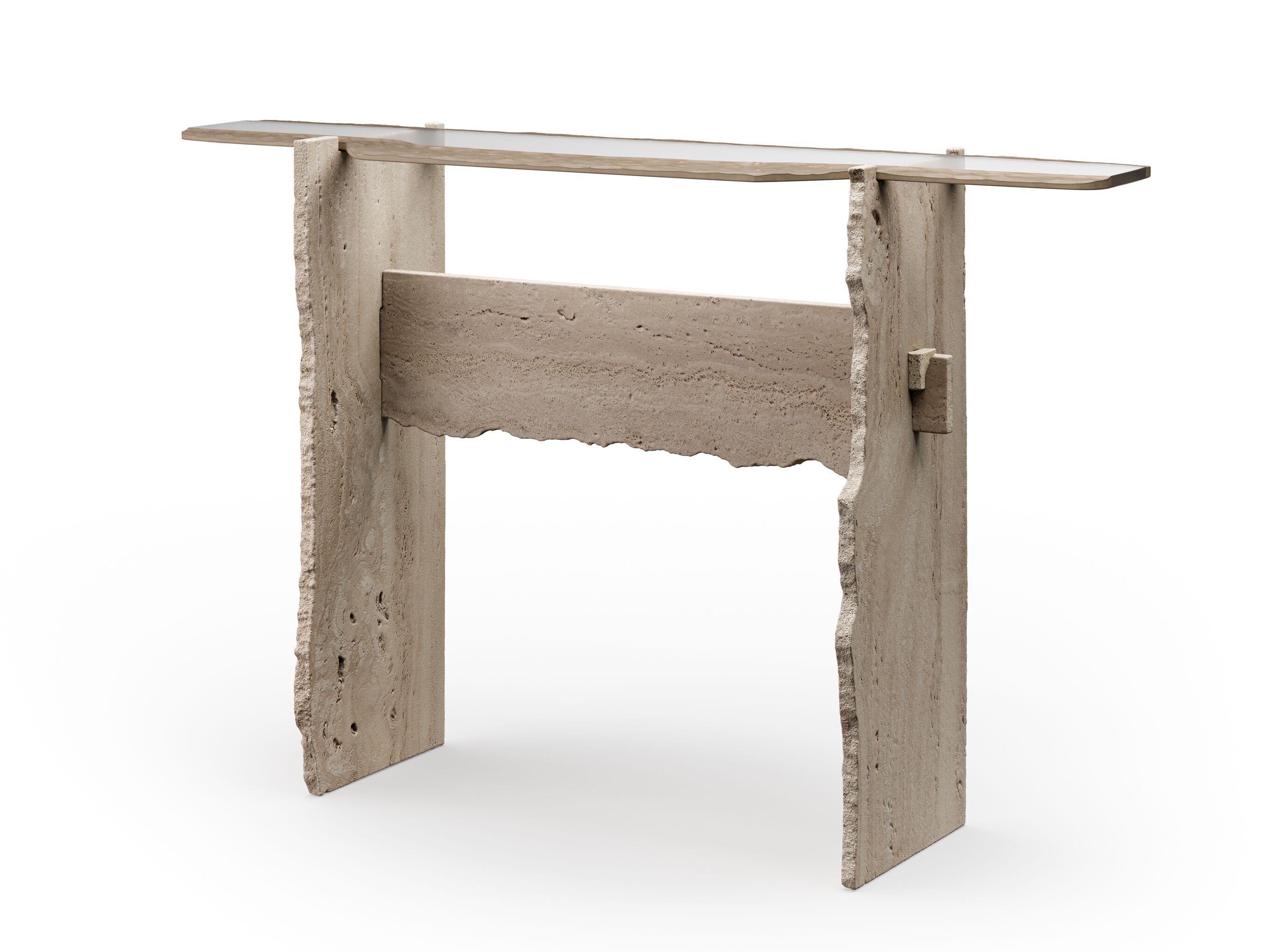 Травертин и стеклянная консоль ARTE VENEZIANA пещера ARCH-00078015