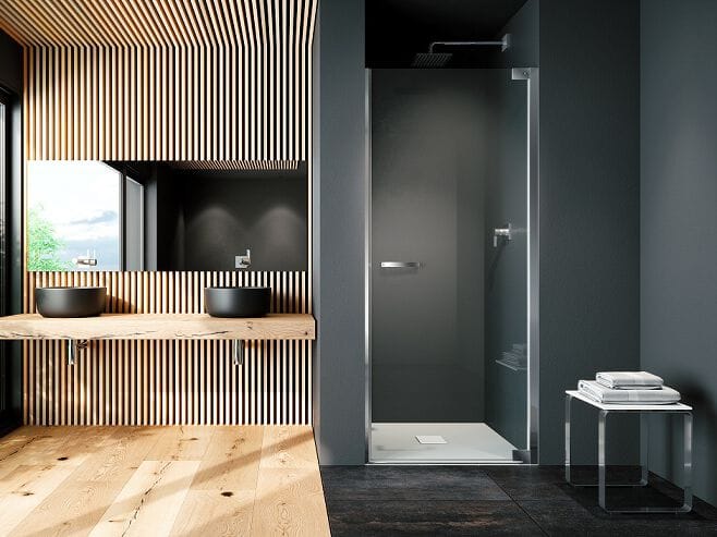 Стеклянная ниша душевая кабина с распашной дверью Provex Industrie E-Lite ARCH-00028658