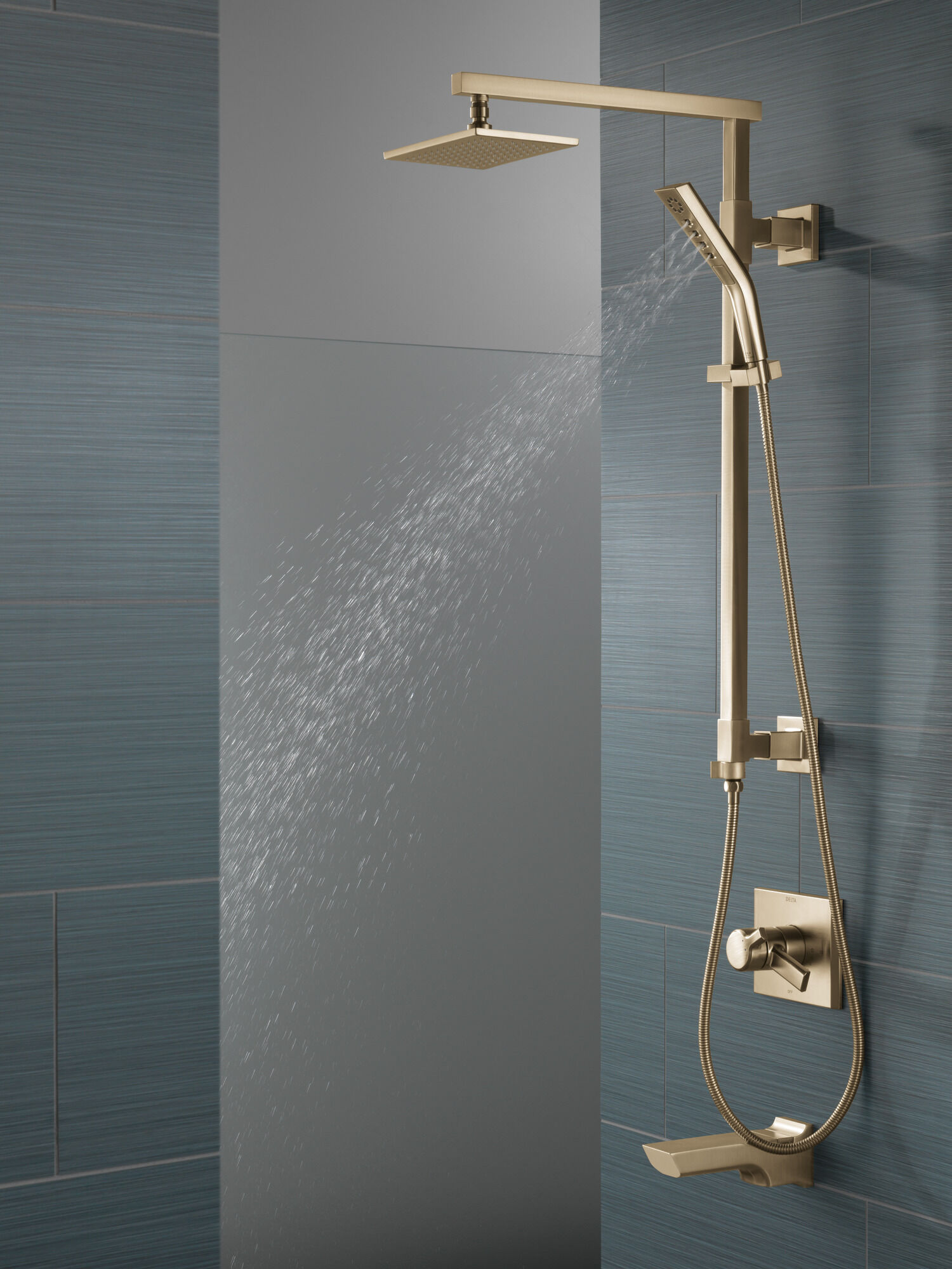 58420-CZ Душевая колонна угловая 26 дюймов Delta Faucet Universal Showering Шампанское бронза  - Вид №3