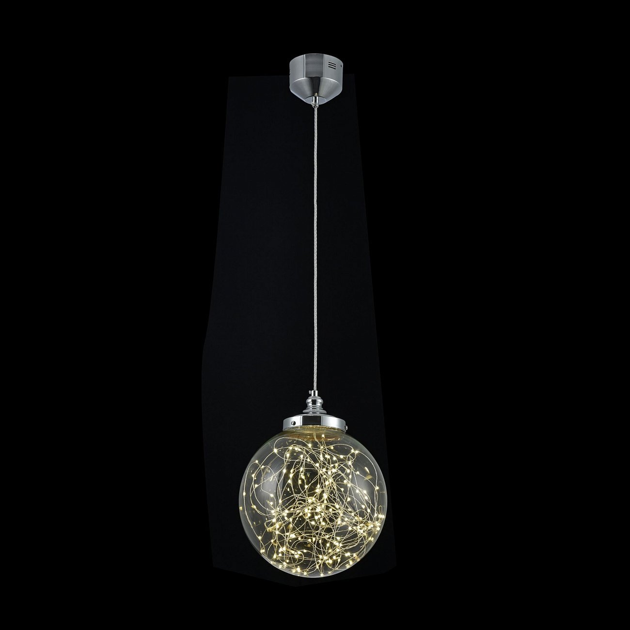 Светильник подвесной светодиодный со стеклянным плафоном 30 см хром Isabel FR6157-PL-18W-TR FREYA LED 00-3957121 Хром  - Вид №7