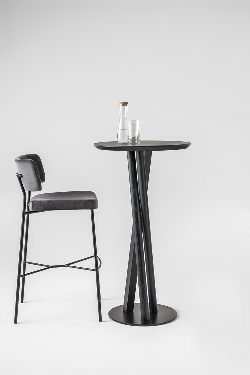 TrabA' Табурет из ткани со спинкой и подставкой для ног Marlen 0163-met-im - Вид №6