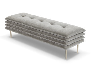 Мягкая скамейка из ткани