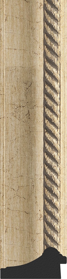 BY 3754 Зеркало в багетной раме - состаренное серебро с плетением 70 mm EVOFORM Octagon - Вид №2