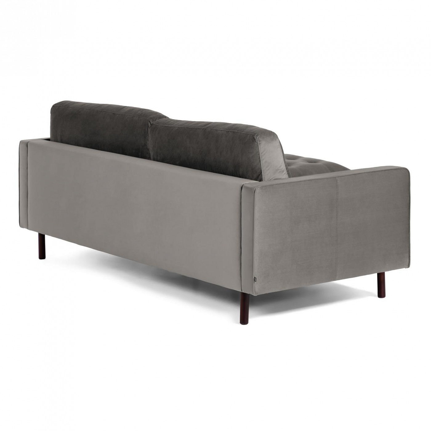 088099 BOGART Диван 3-местный темно-серый бархат с пуфом 222 cm La Forma Debra - Вид №1