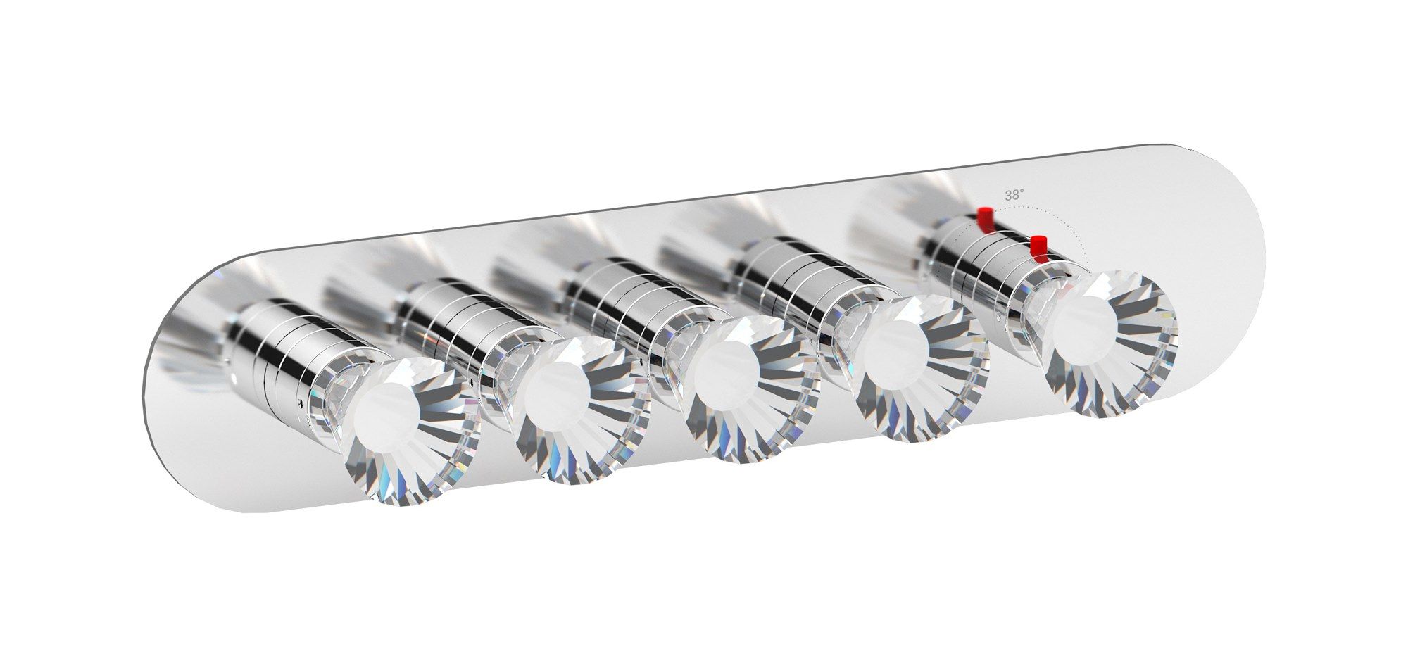 Термостатический смеситель для душа с 5 отверстиями IB Aqua ARCH-00121397 - Вид №9